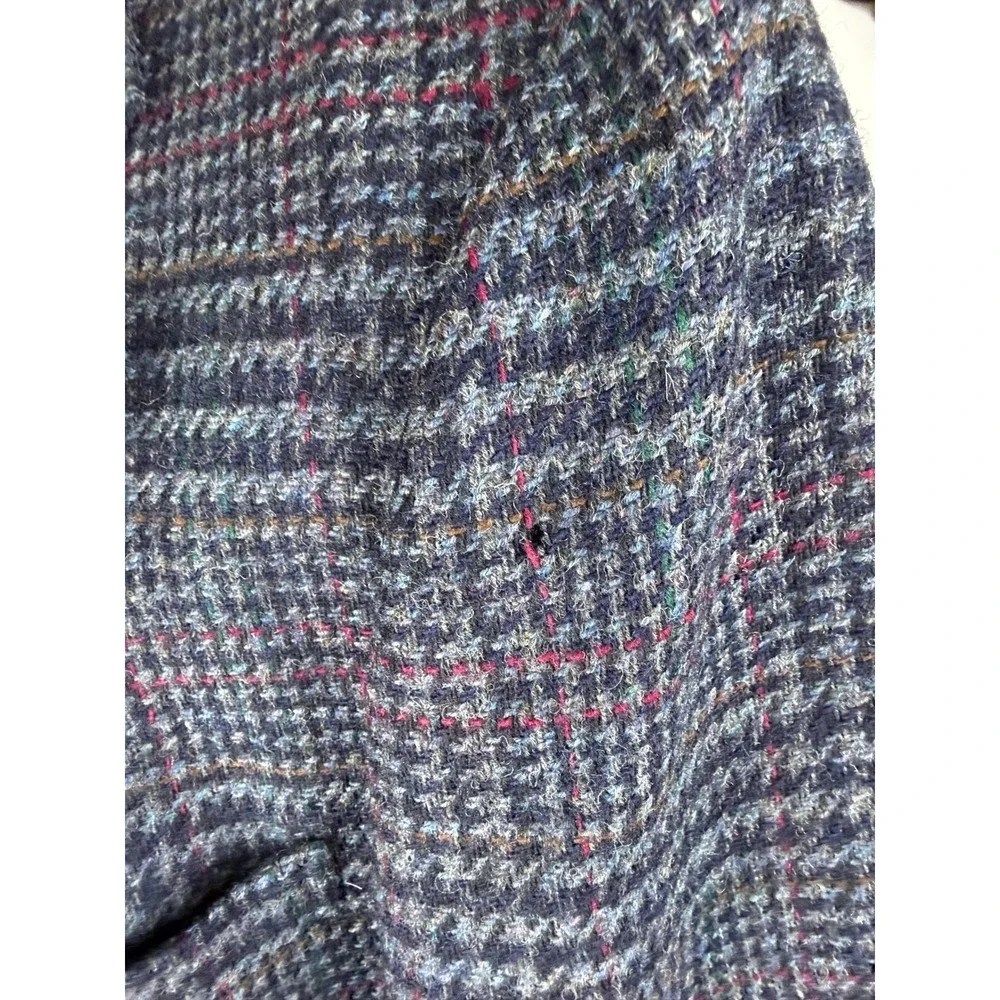 Austin Reed Jordan Marsh Mens 42R Wool Blazer Glen Plaid Grey Sport Coat Vintage